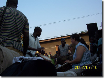 drumming as the sun goes down